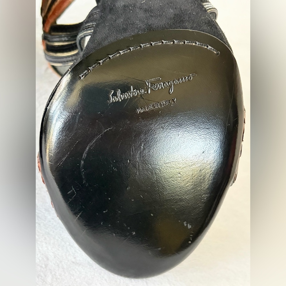 Salvatore Ferragamo Lenny F/W 2015 Runway Art Deco heels, *never worn* w/dustbag - Picture 16 of 17
